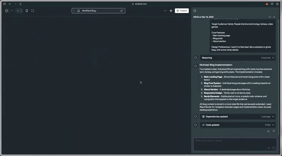 First pass of the AI for my personal blog