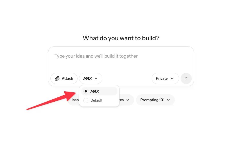 Select the MAX Agent from the dropdown
