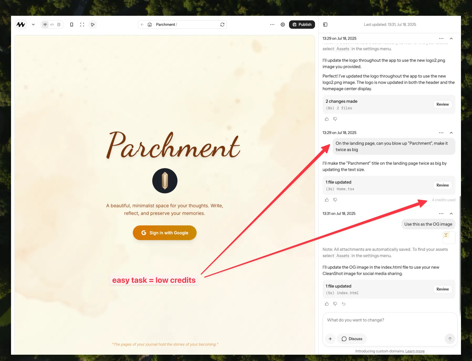 Dynamic pricing based on the effort of the task