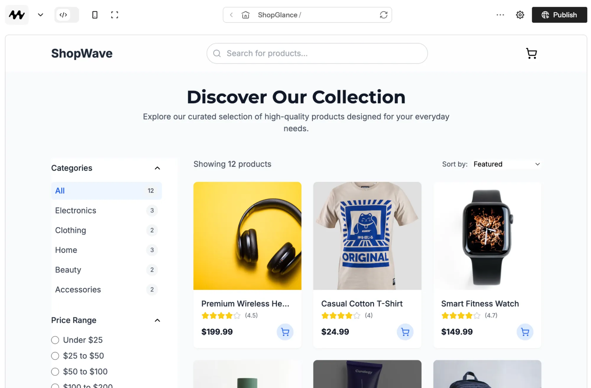 E-commerce Mocha example