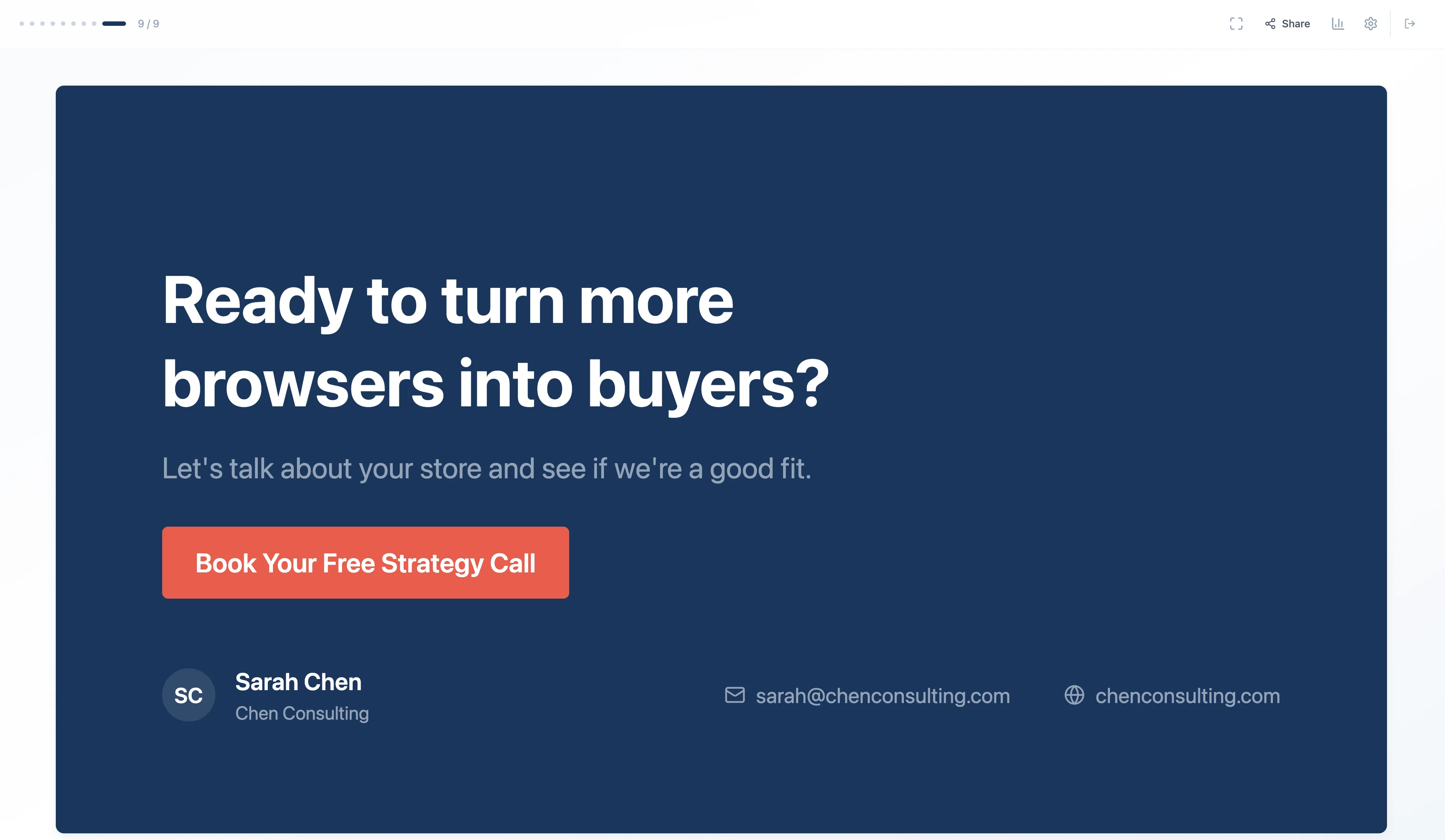Call-to-action slide: Ready to turn more browsers into buyers?